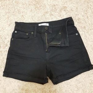 Madewell High rise black shorts